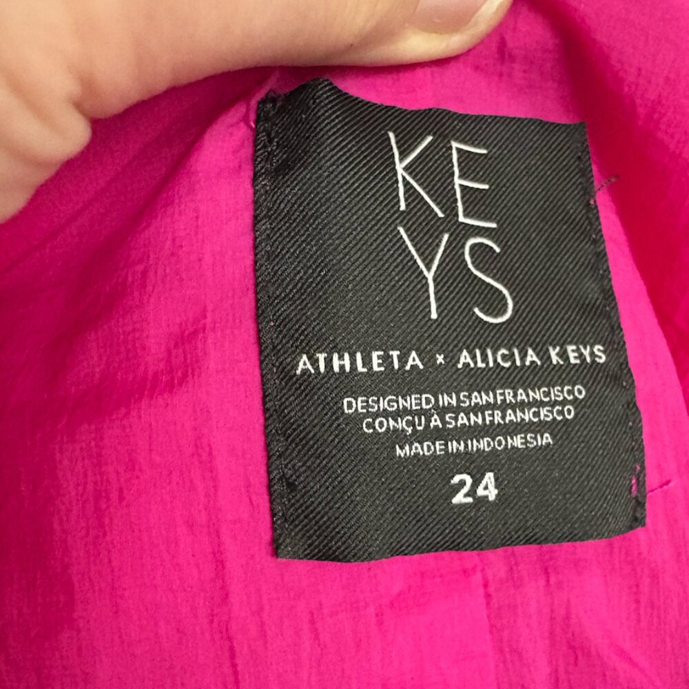 NWOT Athleta x Alicia Keys Nylon Utility Jumpsuit Hot Pink 24 24W 2X 3X - Picture 16 of 16